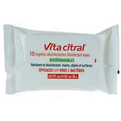 VITA CITRAL wipes, wipe impregnated cleaning and disinfecting. - Bag 10