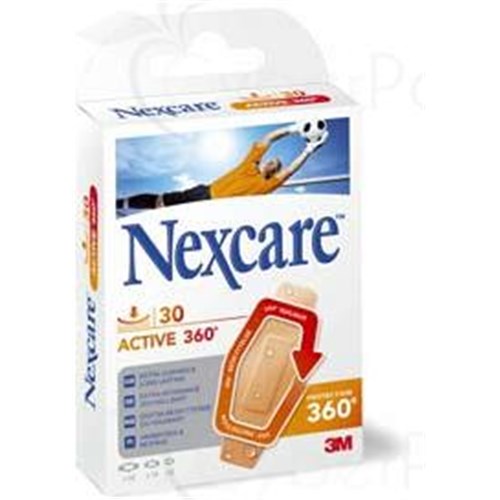 NEXCARE ACTIVE 360 ° precut dressing, adhesive 4 sides, shockproof, washable, assorted. - Bt 30