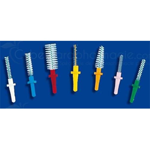 PAPILLI, clipped - Interdental Brush handle for Papilli Pic-Brush. Yellow - pack 10