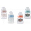 BÉBISOL ANTIFUITE BIBERON, Biberon à vis complet, col large, décoré, tétine silicone, 150 ml - unité