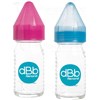 DBB REMOND REGUL'AIR BIBERON VERRE, Biberon à vis complet, tétine silicone, pour nouveau né, 110 ml. rose translucide (ref. 122758) - unité