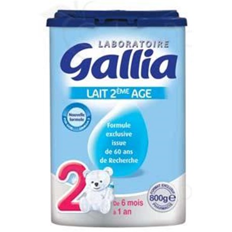 GALLIA 2, Lait de suite pour nourrisson 2ème âge. - bt 400 g