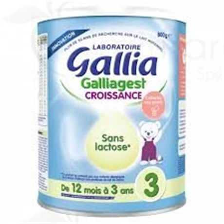 GALLIAGEST CROISSANCE LAIT EN POUDRE SANS LACTOSE 12 MOIS ET PLUS