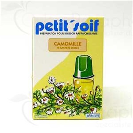 PETIT' SOIF BÉBISOL, Préparation pour boisson diététique rafraîchissante désaltérante, camomille. - bt 10