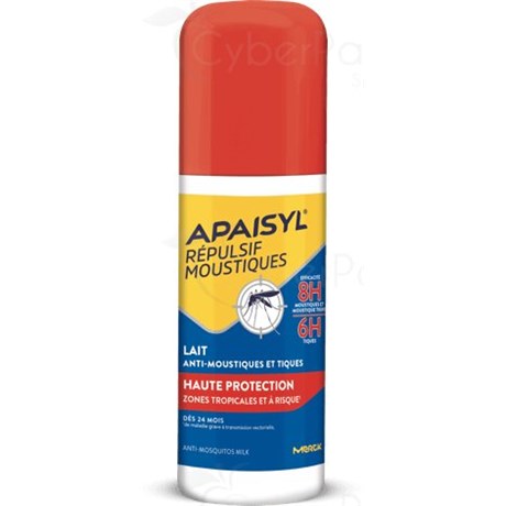 APAISYL, Répulsif Moustiques Haute Protection zones tropicales et à risques, lait spray 90 ml