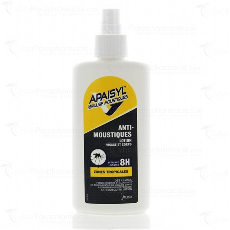 APAISYL, Répulsif Moustiques zones tempérées, format familial lotion spray 140ml