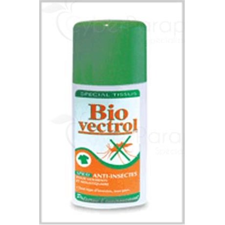 BIOVECTROL TISSUS, Vaporisateur répulsif antiinsecte pour imprégnation des vêtements. - vapo 100 ml