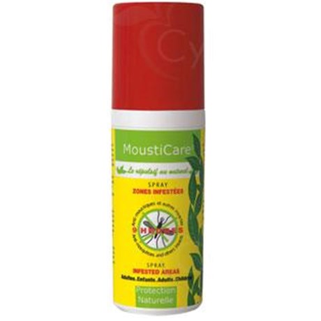 MOUSTICARE PROTECTION NATURELLE SPRAY ZONES INFESTÉES, Spray répulsif antiinsecte, antimoustique. - spray 75 ml