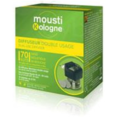 MOUSTIKOLOGNE DIFFUSEUR DOUBLE USAGE, Diffuseur électrique antimoustique double usage. - unité