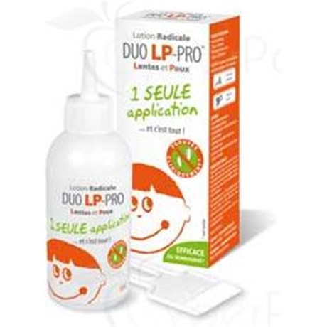 DUO LP PRO LOTION RADICALE, Lotion filmogène antipoux antilentes. Maxi pack, 3 peignes inclus - fl 225 ml