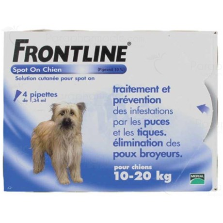 FRONTLINE CHIEN M 10-20 kg SPOT-ON 4 pipettes