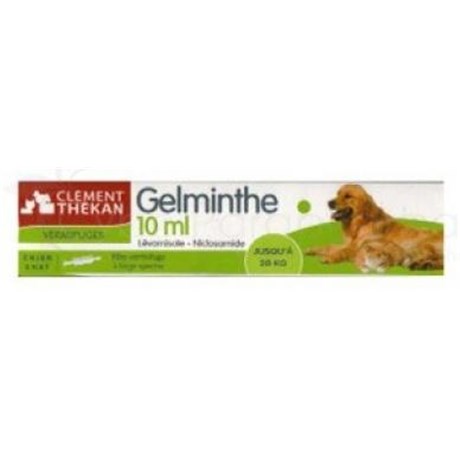 GELMINTHE Pâte orale vermifuge polyvalent pour chat et chien. - injecteur oral 10 ml