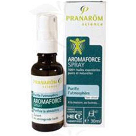 AROMAFORCE SPRAY PURIFIANT, Spray assainissant d'atmosphère aux huiles essentielles. - spray 30 ml