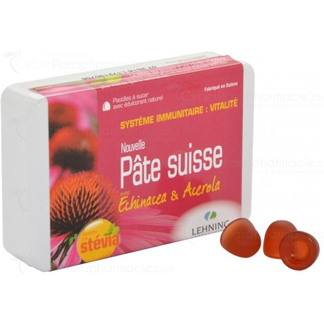 PÂTE SUISSE ECHINACEA & ACEROLA pastilles à sucer système immunitaire 50 g