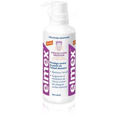 ELMEX PROTECTION EROSION SOLUTION DENTAIRE, Solution dentaire au chlorure d'étain et au fluorure d'amines Olafluor. - fl 400 ml