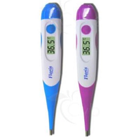 FLORIS THERMOMETER Thermometer electronic medical flexible tip with crystal case - unit