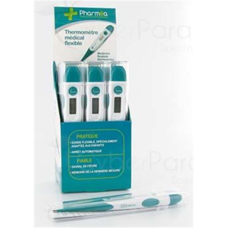 PHARMÉA THERMOMETER Thermometer electronic medical flexible tip with crystal case. - Display 12