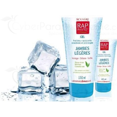 RAP PHYTO GEL JAMBES LÉGÈRES, Gel fraîcheur intense pour les jambes. - Lot de 2 tubes 150 ml