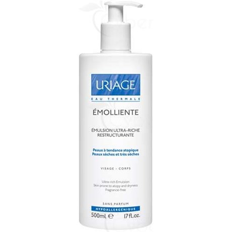 URIAGE EMOLLIENTE, ultra rich emulsion restructuring. - 500 ml fl