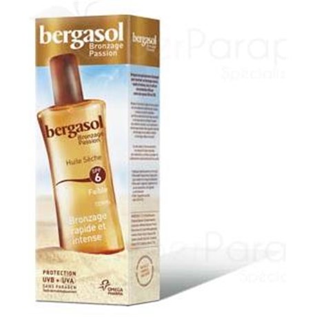 BERGASOL PASSION TANNING OIL SPF 6 SOLAR, solar dry oil low protection, SPF 6 -. Spray 125 ml