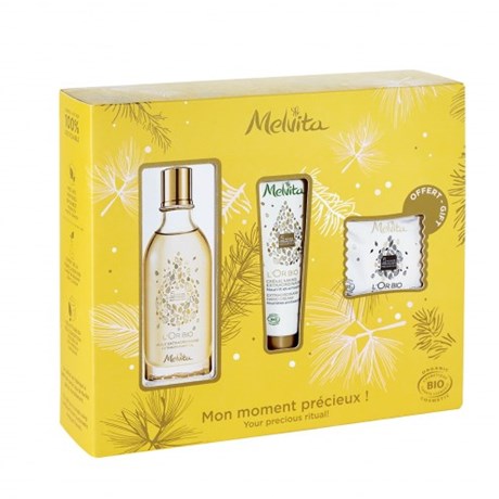 ORGANIC CHRISTMAS GOLD BOX MON MOMENT EXTRAORDINAIRE 500G ORGANIC GOLD MELVITA