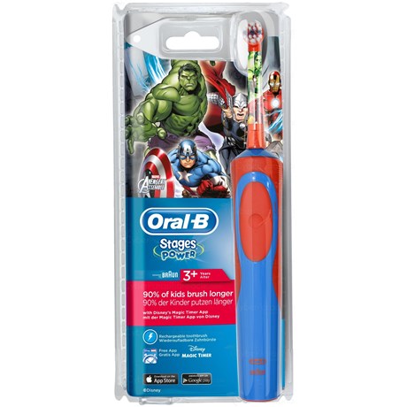 STAGES POWER SUPERS HEROS Brosse rechargeable 3 ans et plus