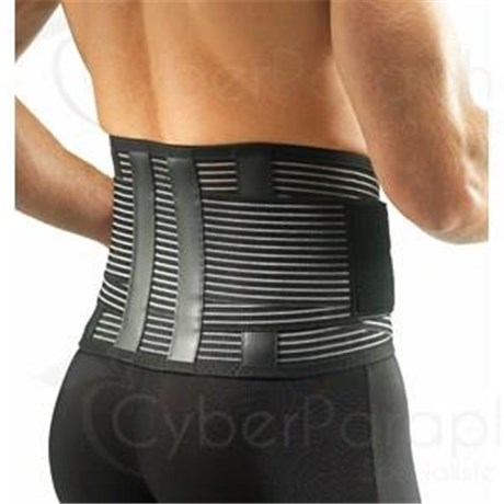 GIBORTHO CEINTURE LOMBAIRE DOUBLE SERRAGE, Ceinture de soutien lombaire aérée, hauteur 26 cm