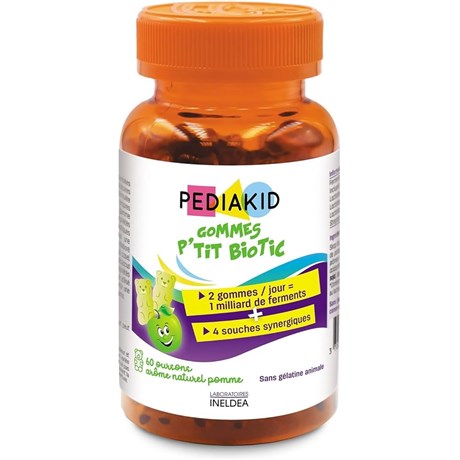 PEDIAKID GOMMES PROBIOTIQUES APPLE FLAVOUR 60 BEARS