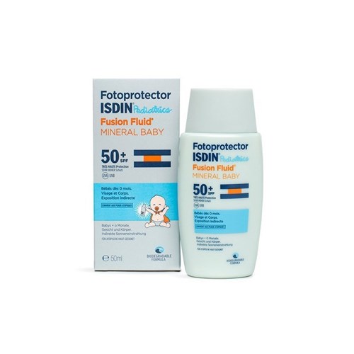 FOTOPROTECTOR PEDIACTRICS FUSION FLUID MINERAL BABY SPF50 + FROM BIRTH ISDIN 50ML