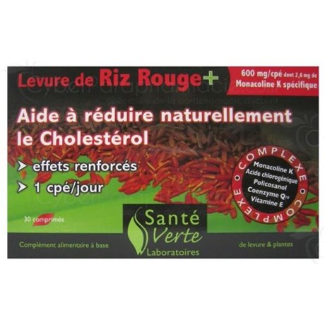 LEVURE DE RIZ ROUGE cholesterol 30 comprimés