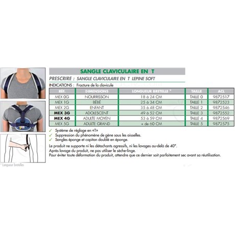 SANGLE CLAVICULAIRE EN T