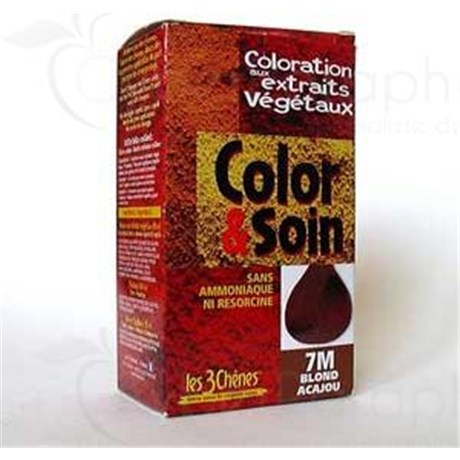 COLOR COLOUR &amp; CARE, Permanent color with plant extracts. coppery blond 8C - case