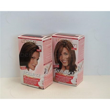 EXCELLENCE CREAM Cream hair dye extraprotectrice. blond dark mahogany copper No. 654 - case