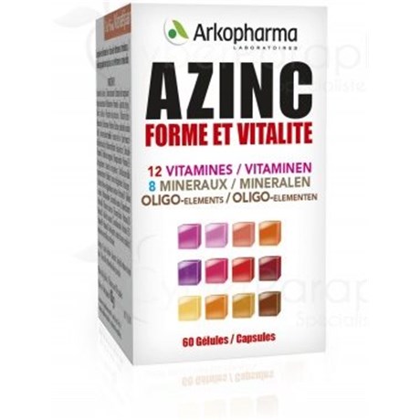 AZINC OPTIMAL 60 gelules Vitamines Minéraux Oligo-éléments