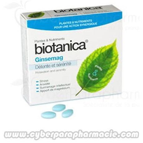 Plantes et Nutriments BIOTANICA GINSEMAG (1 Boîte disponible seulement) Détente et sérénité