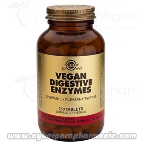 VEGETARIAN DIGESTIVE ENZYMES 50 comprimés à croquer