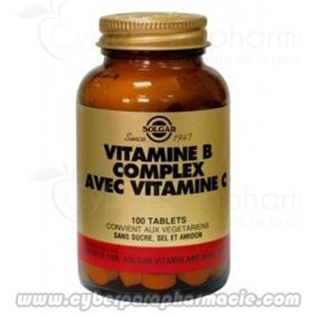 VITAMINE B-COMPLEXE avec VITAMINE C 100 Tablets