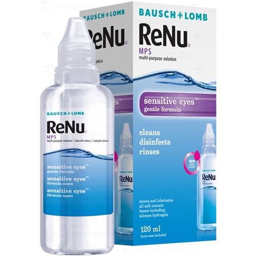 RENU MPS, Multi-function sensitive eye solution for soft lenses, 120 ml bottle