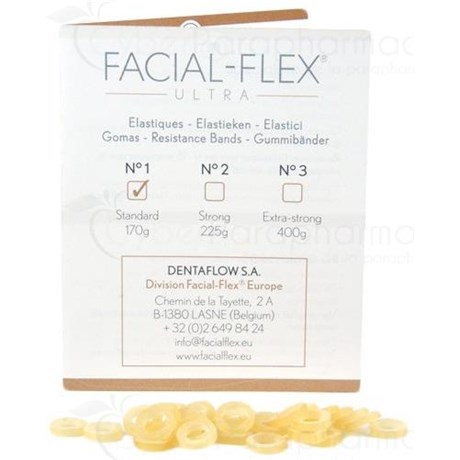 Dentalflow FACIAL FLEX ULTRA Paquet de 20 élastiques N°1 (standard)