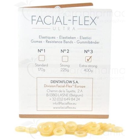 Dentalflow FACIAL FLEX ULTRA Paquet de 20 élastiques N°1 (standard)