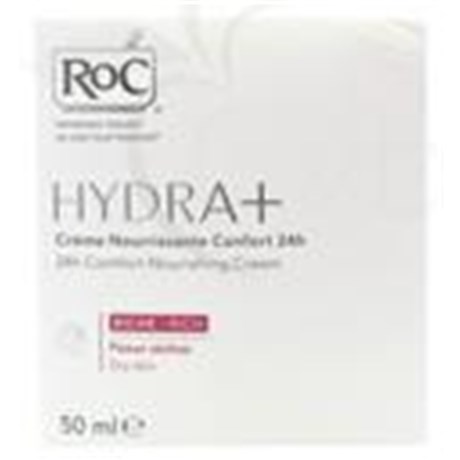 HYDRA+ CONFORT 24 H CRÈME NOURRISSANTE RICHE ROC, Crème riche nourrissante à l'Hydrovance, confort 24 H. - pot 50 ml
