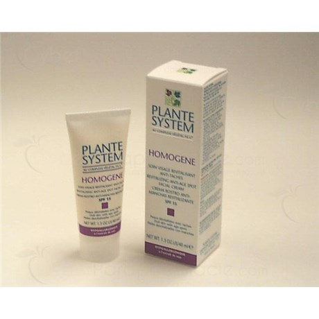 PLANTE SYSTEM HOMOGÈNE SOIN VISAGE, Crème visage revitalisante antitache, SPF 15. - tube 40 ml