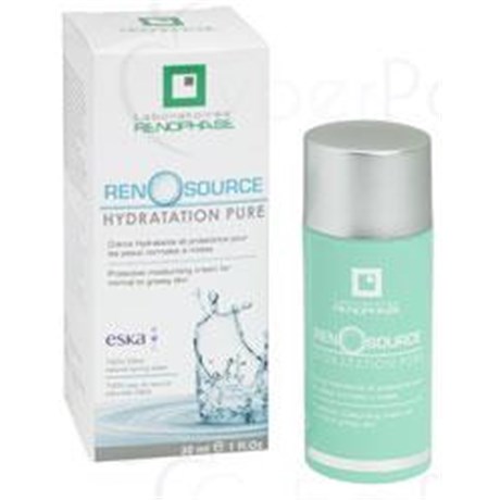 RENOSOURCE HYDRATATION PURE, Crème hydratante et protectrice à l'eau de source naturelle Eska. - fl 30 ml