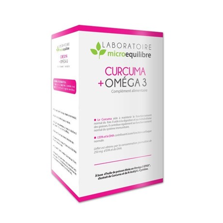 CURCUMA + OMEGA 3 30 capsules et 60 comprimés (cure 1 mois)