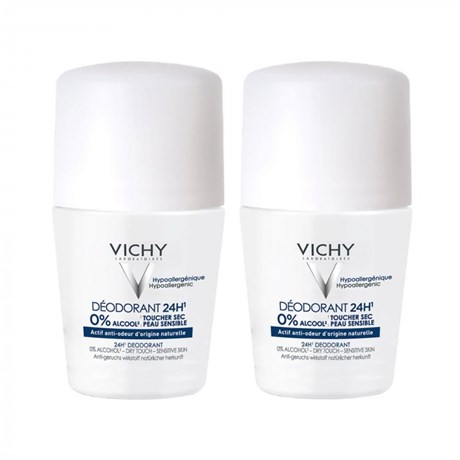 24H BALL DEODORANT TOUCH DRY SENSITIVE SKIN 2X50ML VICHY