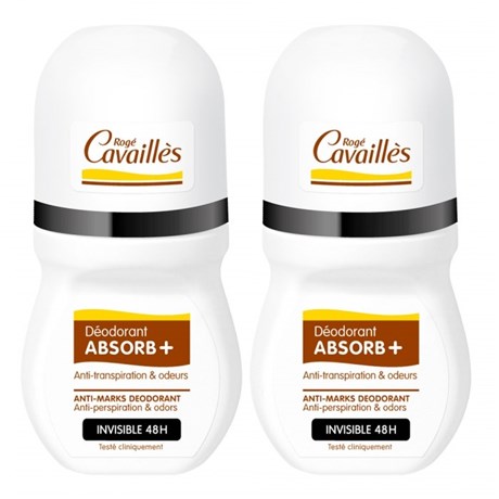 ROGE CAVAILLES ABSORB+ DEO INVISIBLE ROLL-ON LOT DE 2X50ML