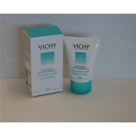 VICHY TRAITEMENT ANTITRANSPIRANT CRÈME, Antitranspirant crème, efficacité 7 jours. - tube 30 ml