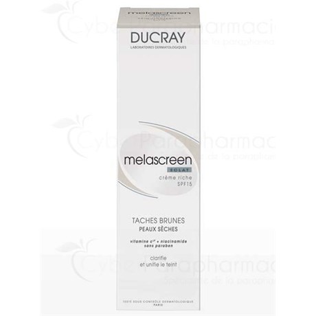 MELASCREEN ECLAT CRÈME RICHE, Crème riche éclaircissante à la vitamine C et au niacinamide, SPF 15. - fl 40 ml