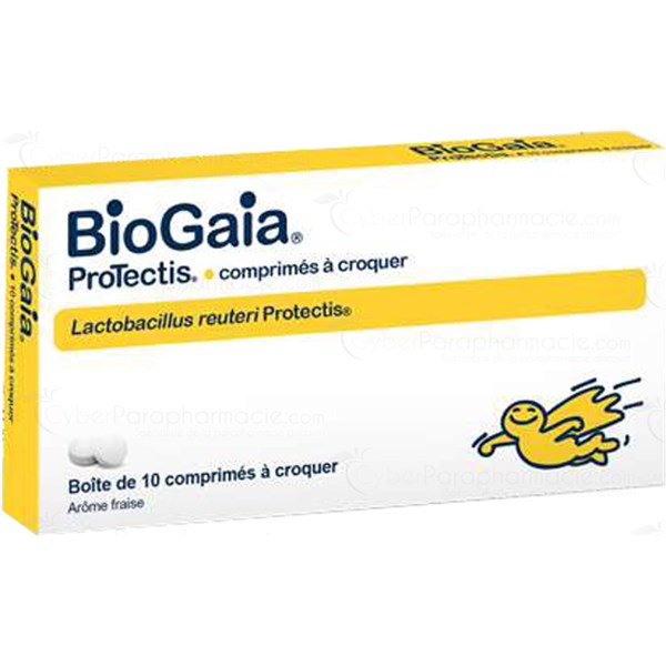 BioGaia Probiotique Arôme Fraise 30 comprimés à croquer