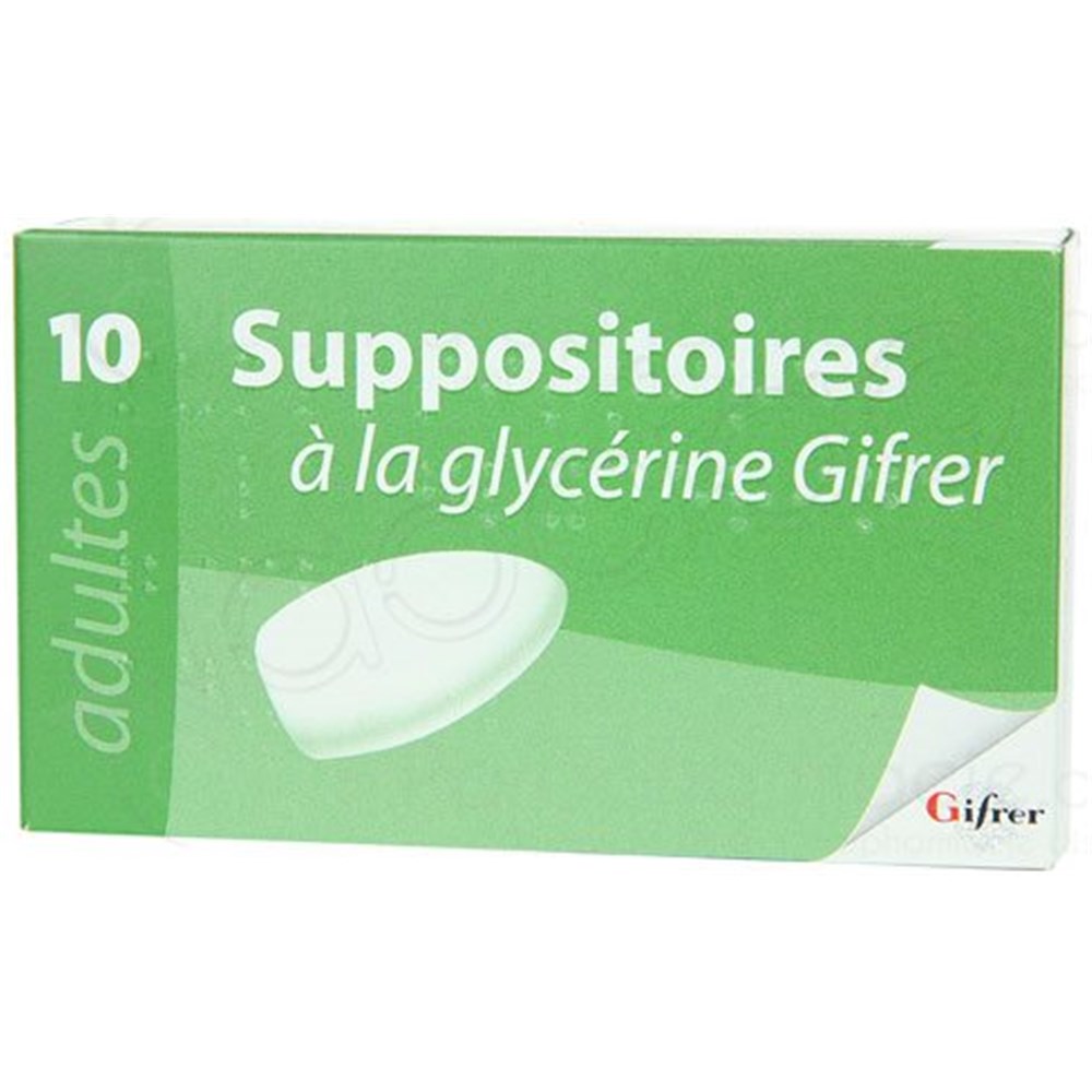 GLYCERINE SUPPOSITOIRE ADULTE GIFRER BOITE DE 10